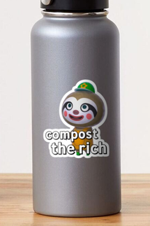 Leif Says Compost the Rich Sticker by AnimarxCrossing