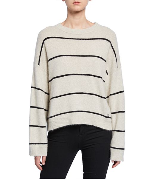 Striped Drop-Shoulder Sweater