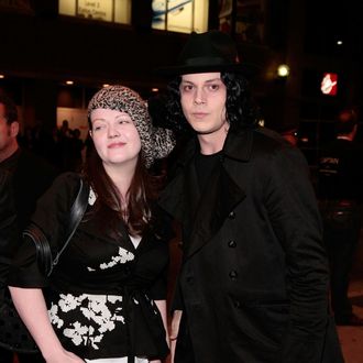 Musicians Meg White (L) and Jack White attend the 