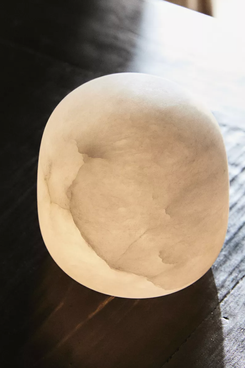 Zara Home Alabaster Semi-Oval Table Lamp