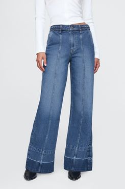 Gap High Rise Stride Seamed Wide-Leg Jeans