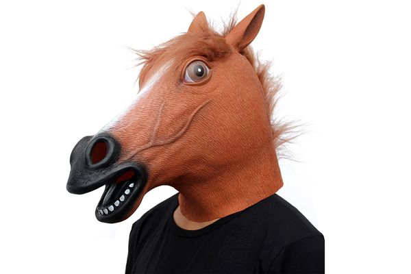 CreepyParty Party Brown Horse Mask