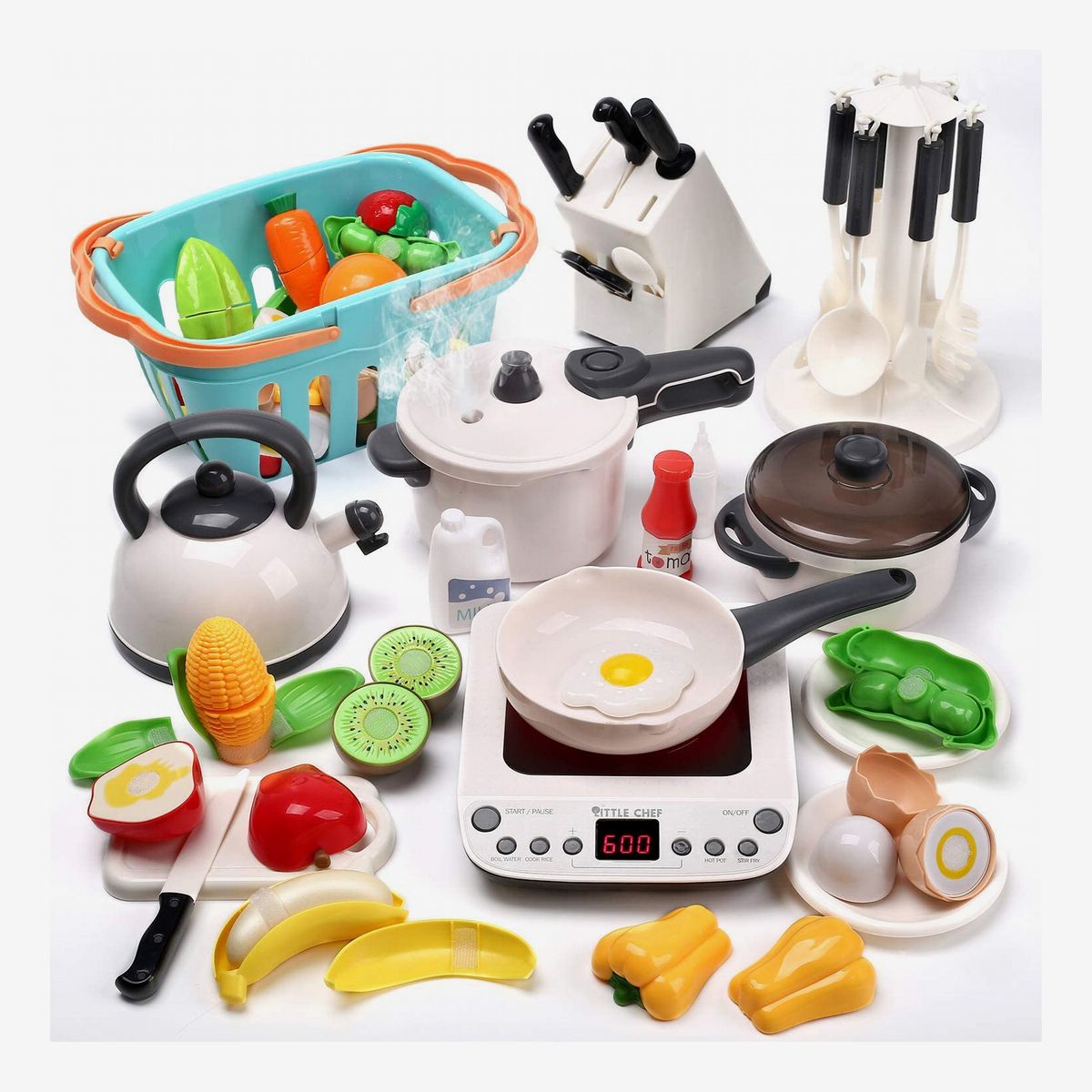 Kitchen Play Kids Set Toy Cooking Food Pretend Role Toys Gift Cookware Accessory 