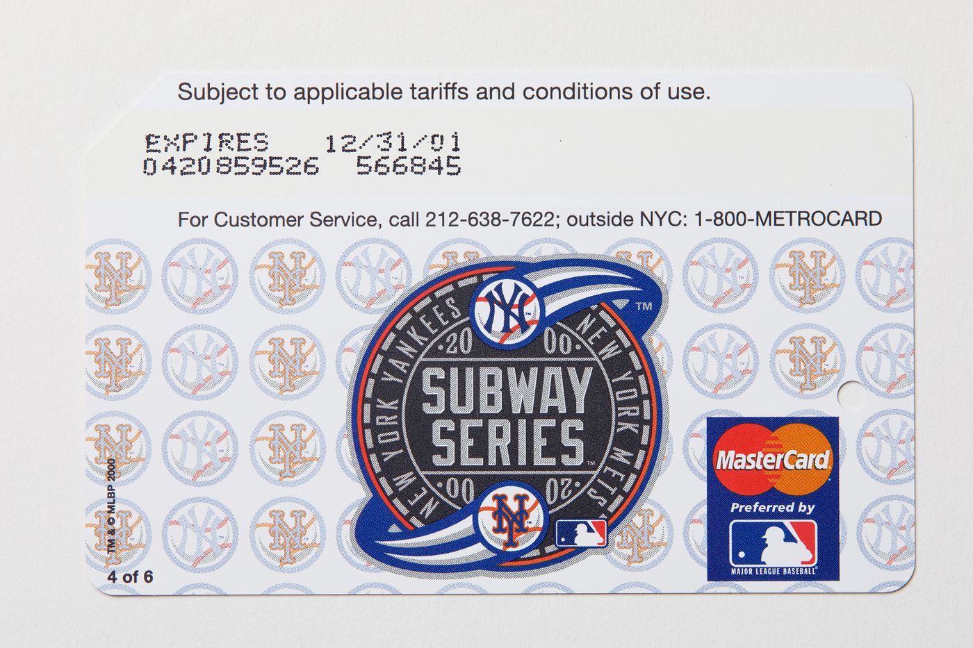 2022 Subway Series MTA Arts & Design Art Card