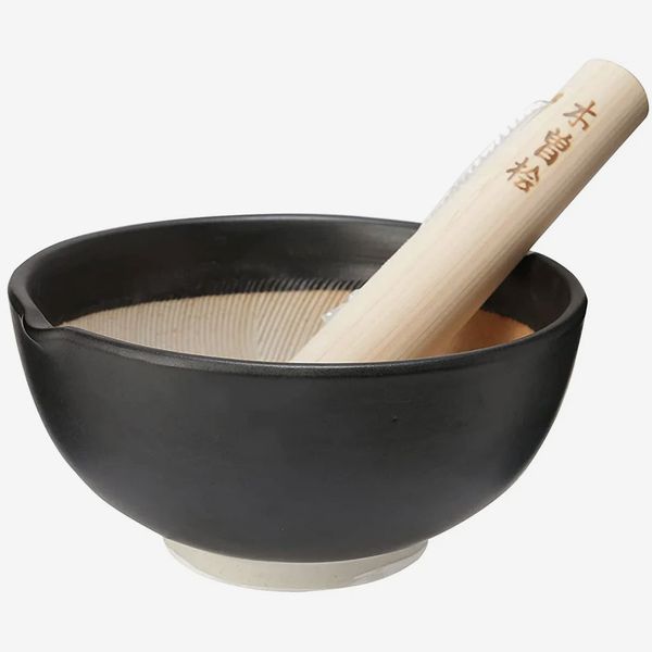 Tikusan Ceramic Ripple Ridge Mortar & Pestle