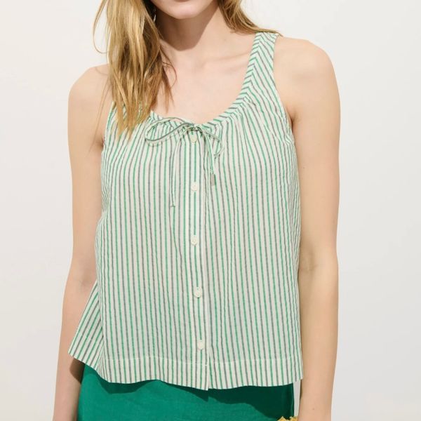 Alex Mill Sydney Stripe Top in Seersucker
