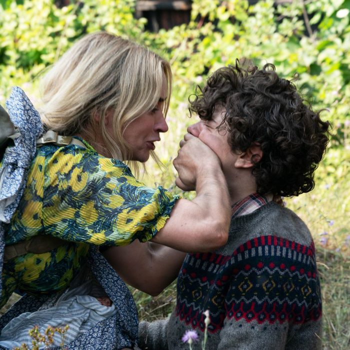 Emily Blunt and Noah Jupe in A Quiet Place Part II.