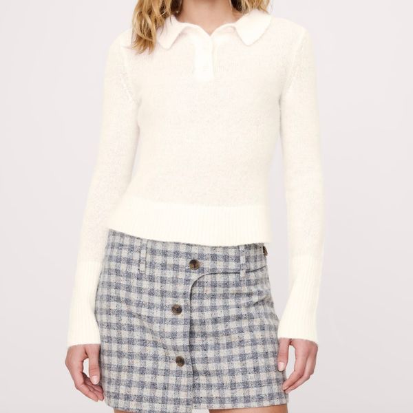 Banana Republic Italian Alpaca-Blend Sweater Polo