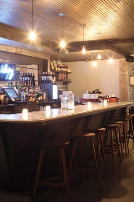 The downstairs bar.