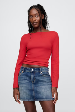 Gap Modern Boatneck Bell-Sleeve T-shirt