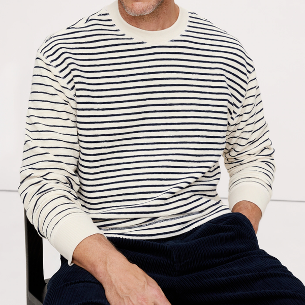 Banana Republic Mixed Stripe Relaxed Jersey T-Shirt