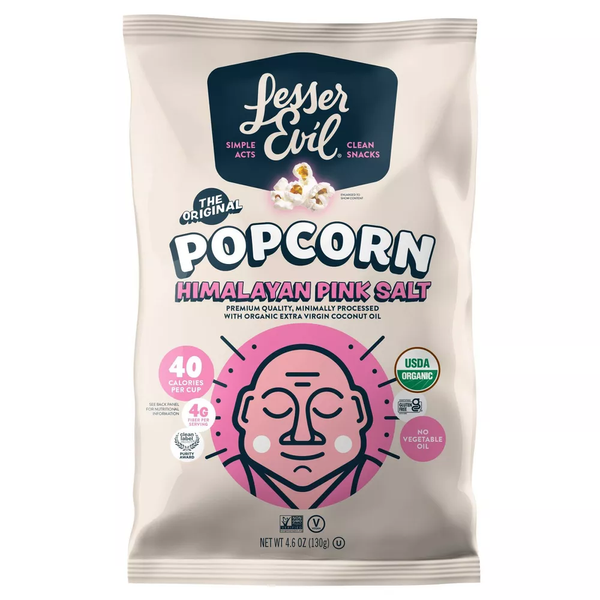 LesserEvil Organic Popcorn Himalayan Sea Salt