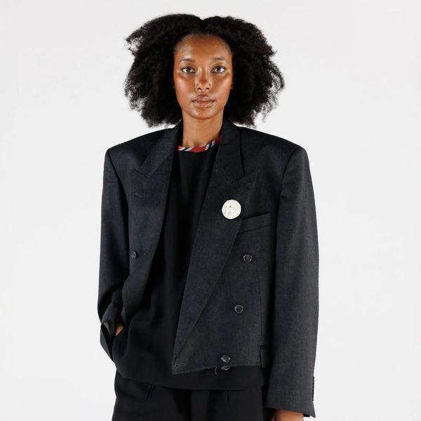Emote Upcycled Cropped Blazer