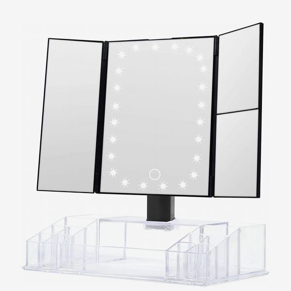 GULAURI Makeup Mirror with Lights and Storage