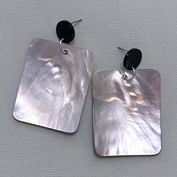 Beyond Buckskin Black Rainbow Shell Earrings