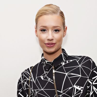 Iggy Azalea Wears White Chicks Halloween Denim Costume