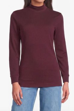 Lands’ End Cotton Mock Turtleneck