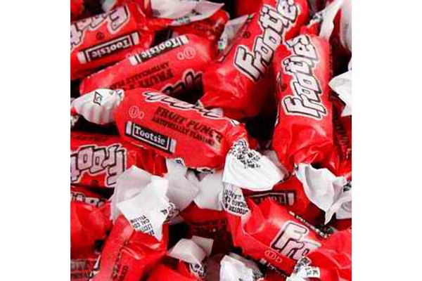 One Pound Bag of Red Fruit Punch Tootsie Roll Frooties Taffy Candy