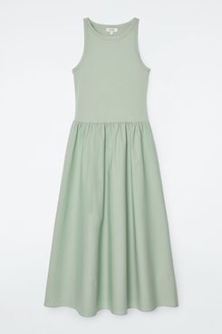 Cos Contrast-Panel Maxi Dress