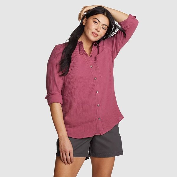 Eddie Bauer Women’s Carry-On Button-Down Shirt