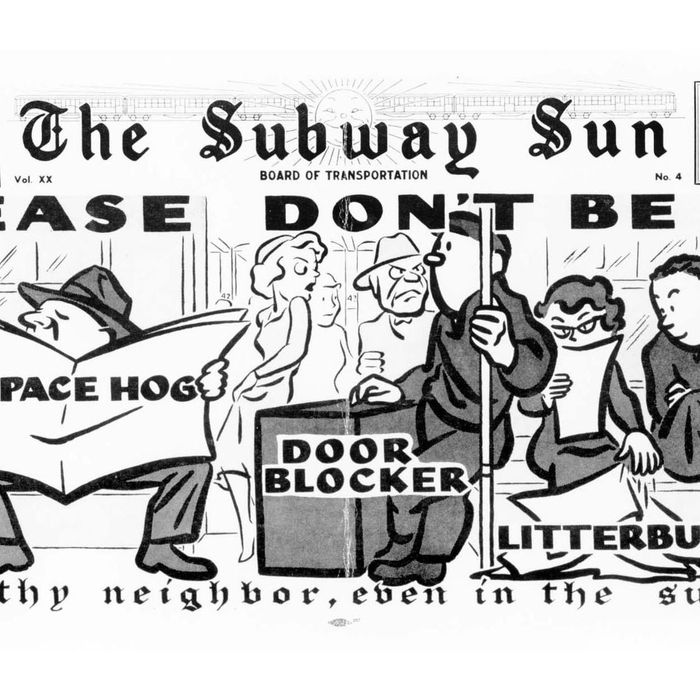 See Vintage Manspreading Ads And More From The 40s And 50s Subway Courtesy Campaign 7244