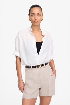 Madewell Pintucked Shorts in 100% Linen