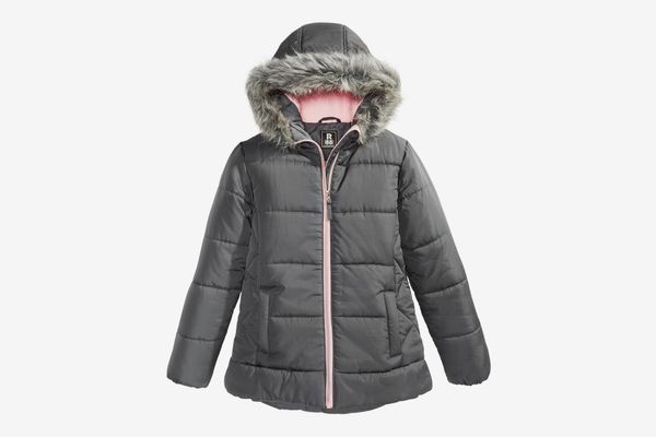 S Rothschild & CO Big Girls Hooded Quilted Jacket With Faux-Fur Trim