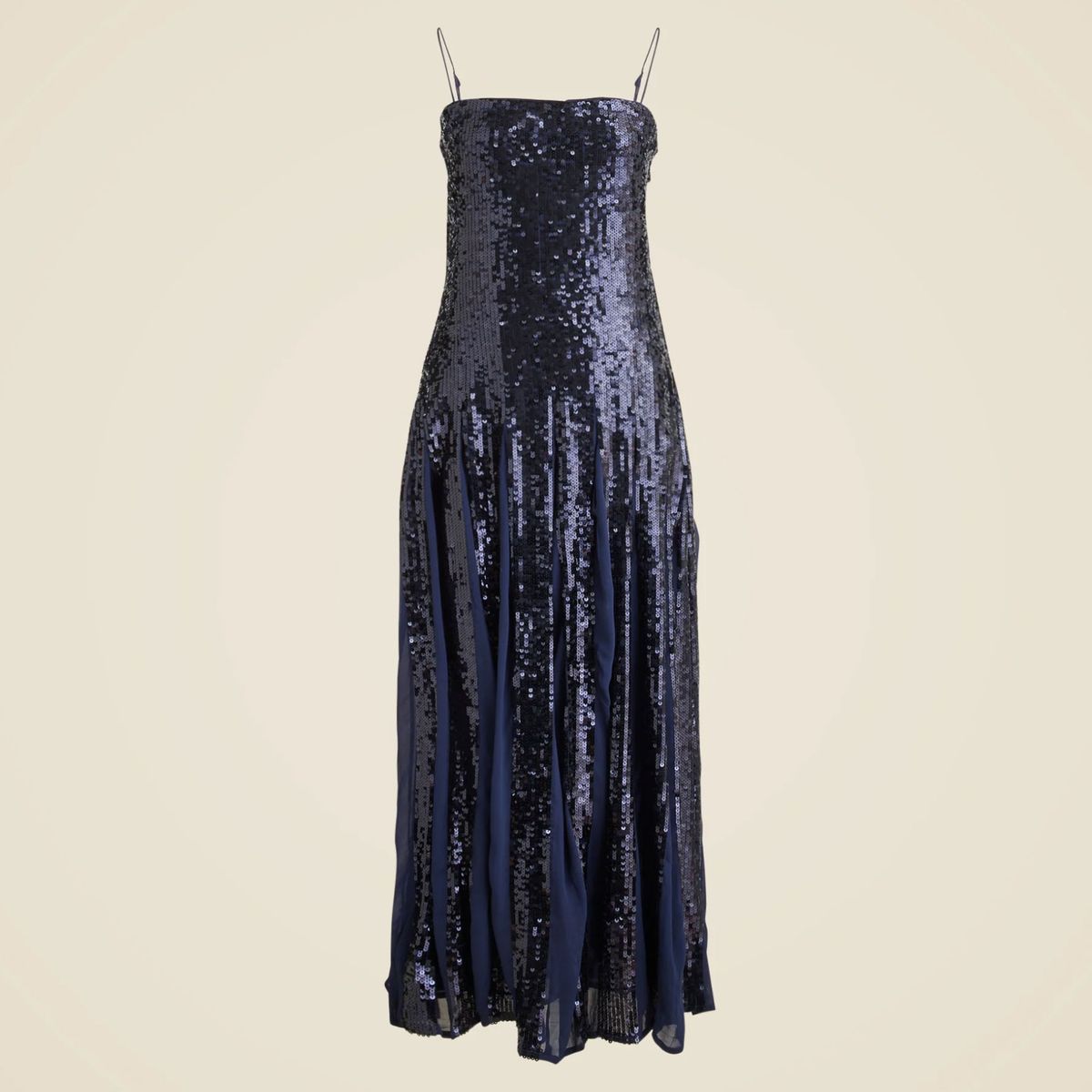 Christopher John Rogers X J.Crew Pleated Sequin Dress