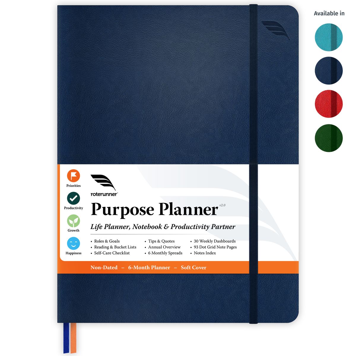 Happy Planner Notebook 6 x 8.5 with Flexible Cover Wirebound and Twin Wire Spiral Binding Black Planner 2022-2023 Monthly Weekly Daily Planner for Agenda Work and To Do List July 2022-June 2023 