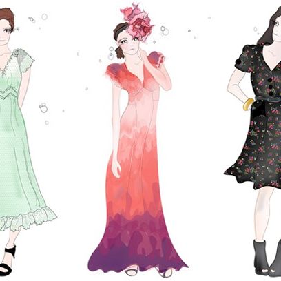 Three sketches from Lily Allen's forthcoming pre-fall collection.