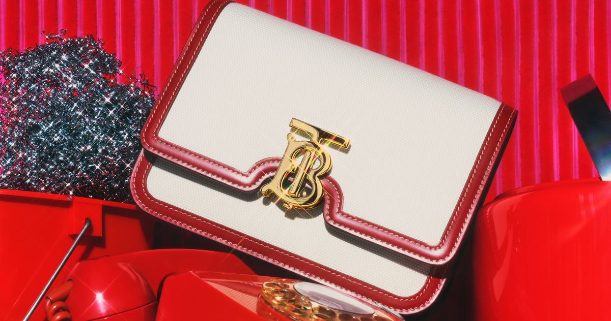 Shop Burberry's TB Canvas Bag