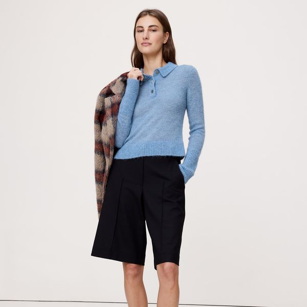 Banana Republic Italian Alpaca Blend Sweater Polo