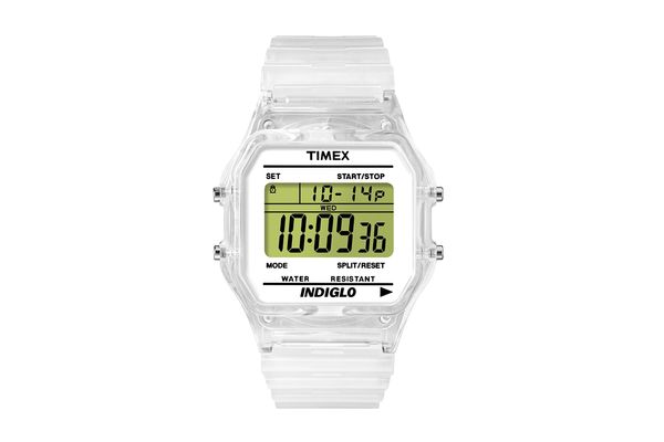 Timex Unisex T2N803 Classic Digital Clear Translucent Case and Strap Watch