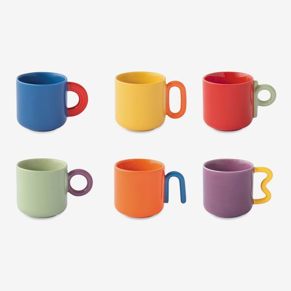 Creative Porcelain Espresso Cups, Set of 6