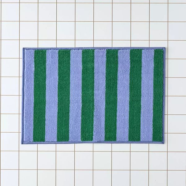 Urban Outfitters Awning Stripe Plush Printed Bath Mat