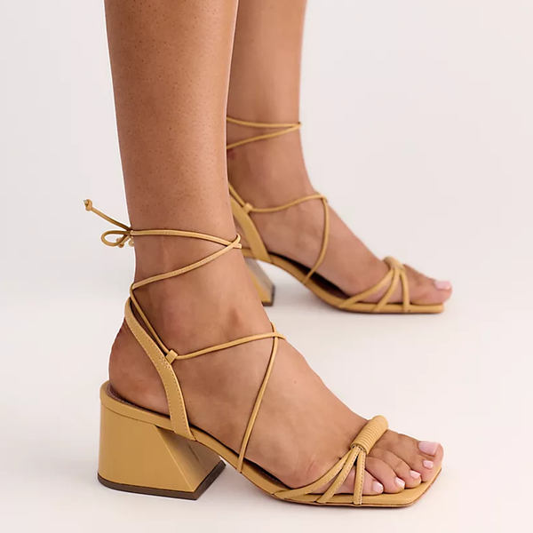 Vicenza Love Letter Wrap Heels - Golden Sunset