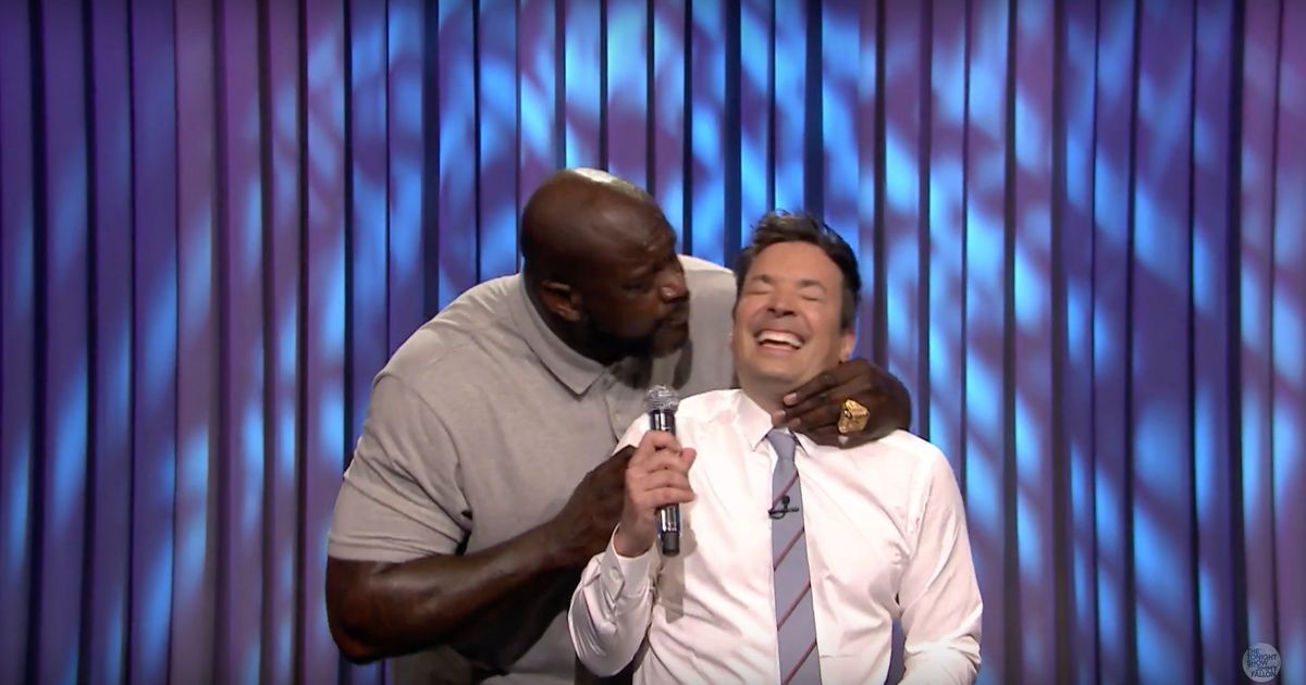 Shaquille Oneal Lifts Fallon To New Heights In Lip Sync 6567