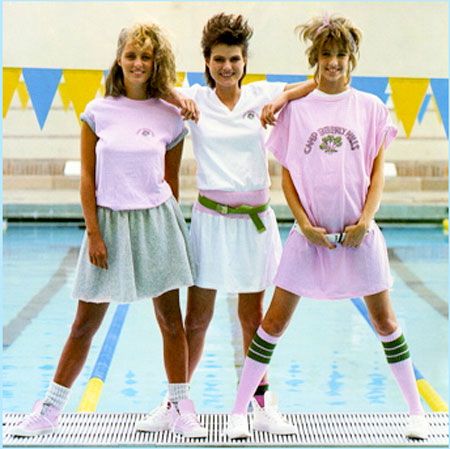 80s preppy 2024 girl fashion