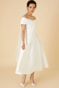 Miranda Bardot Bridal Midi Dress