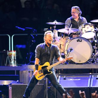 Max Weinberg and Bruce Springsteen perform at Madison Square Garden