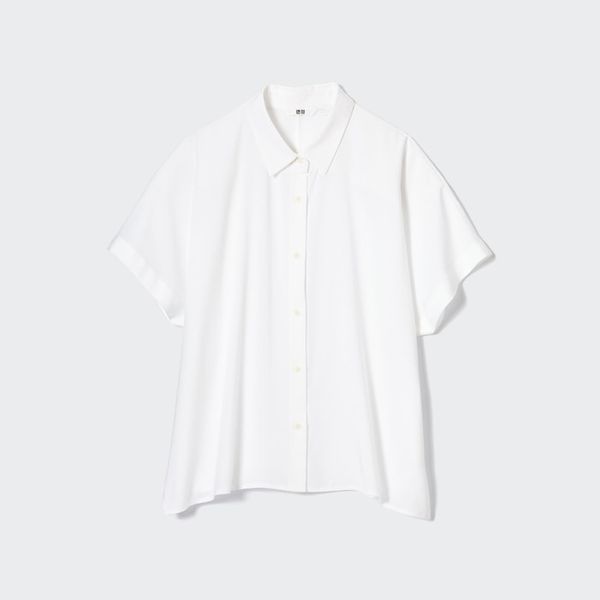 Uniqlo Rayon Short-Sleeved Blouse