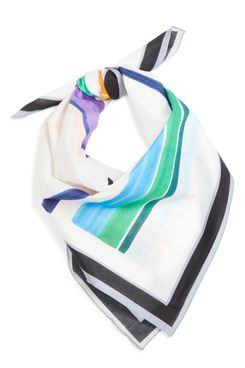 Missoni Rainbow Stripe Cotton Square Scarf Missoni
