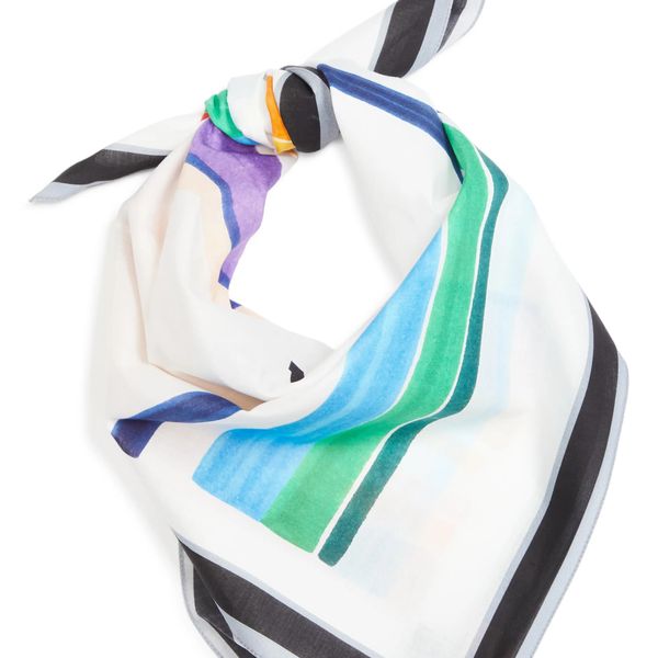 Missoni Rainbow Stripe Cotton Square Scarf Missoni