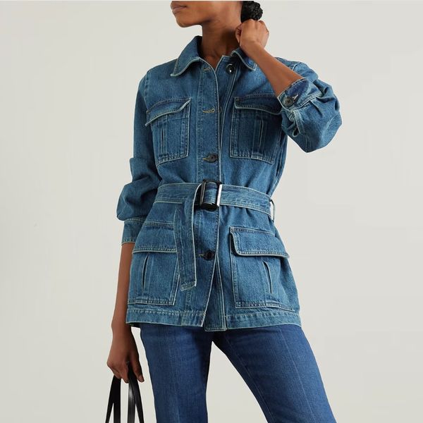 Frame Dorothy Belted Denim Jacket