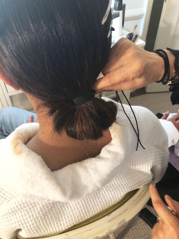 Priyanka Chopra getting ready for the 2018 Met Gala.