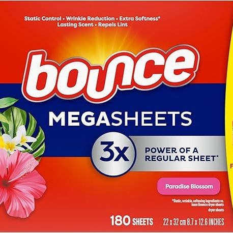 Bounce Mega Dryer Sheets - Paradise Blossom, Pack of 180