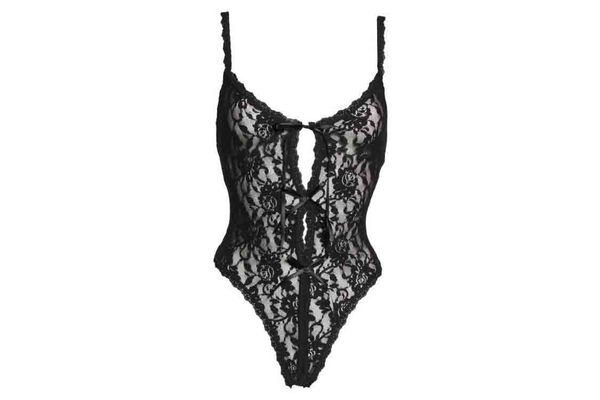 HANKY PANKY ‘Signature Lace’ Open Gusset Teddy