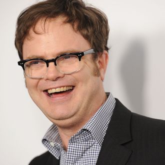 LOS ANGELES, CA - MARCH 19: Actor Rainn Wilson arrives at the premiere of IFC Midnight's 'Super' at the Egyptian Theatre on March 21, 2011 in Hollywood, California. (Photo by Jason Merritt/Getty Images) *** Local Caption *** Rainn Wilson