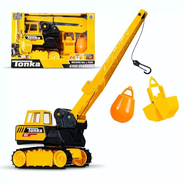 Tonka Steel Classics 2-in-1 Wrecking Ball & Crane