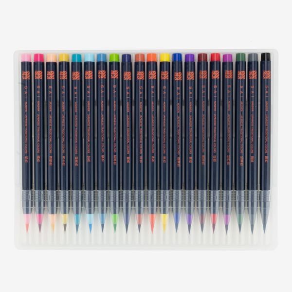 Akashiya Watercolor Brush Pen, 20 Color Set